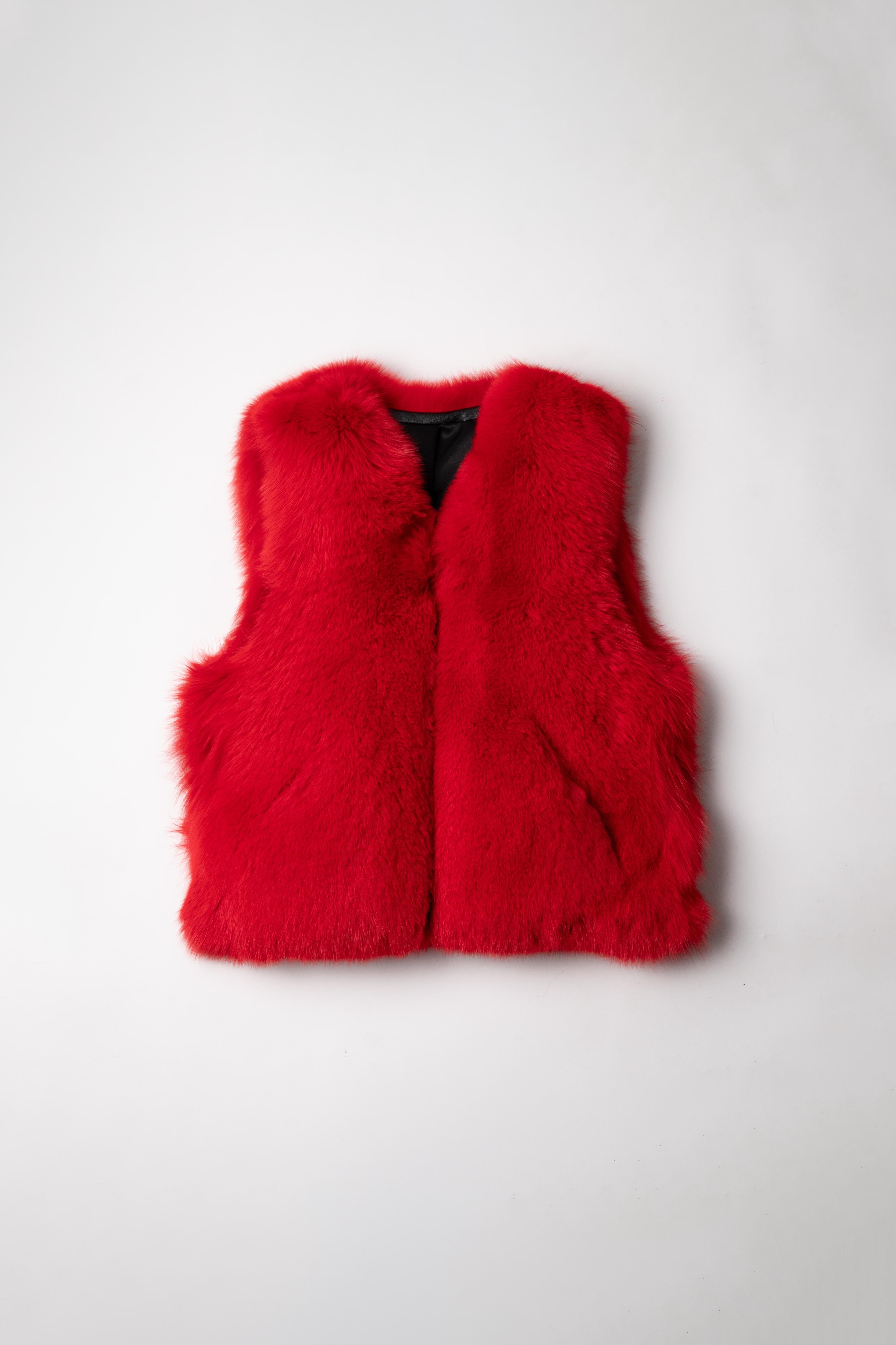 SCARLET FUR VEST