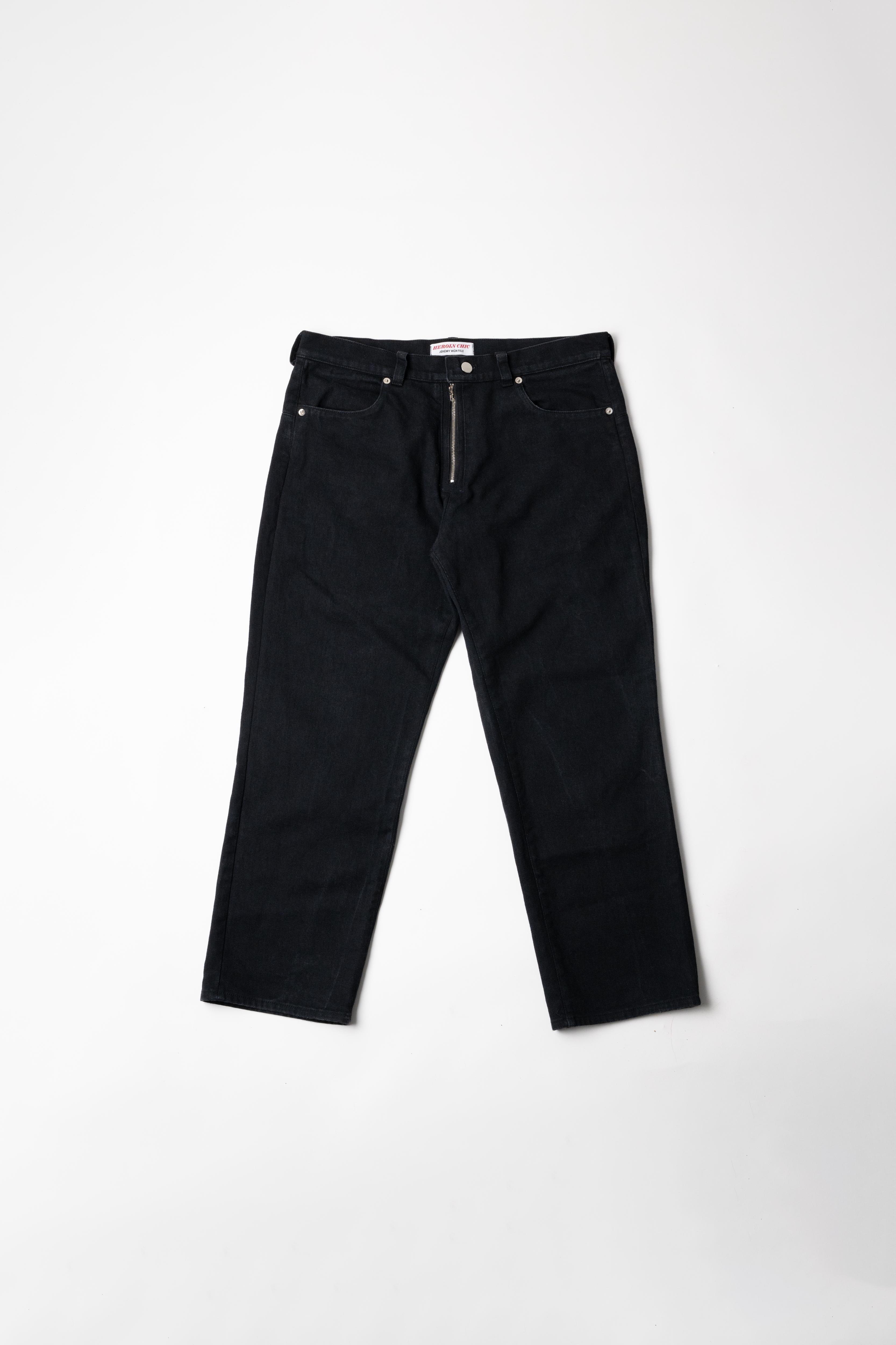 ZIPPER JEANS - BLACK